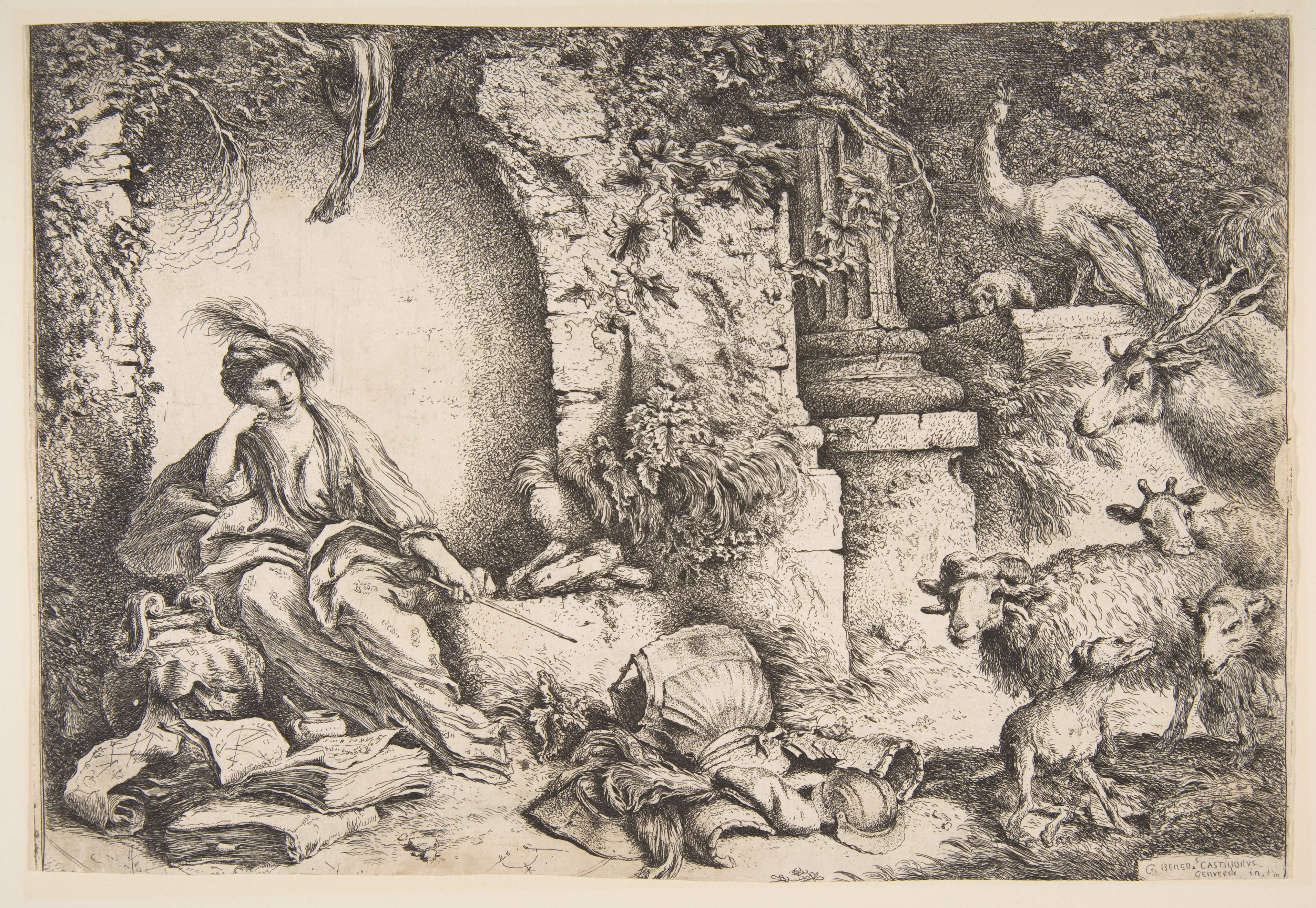 Giovanni Benedetto Castiglione, Circe Changing the Companions of Ulysses into Beasts (1650