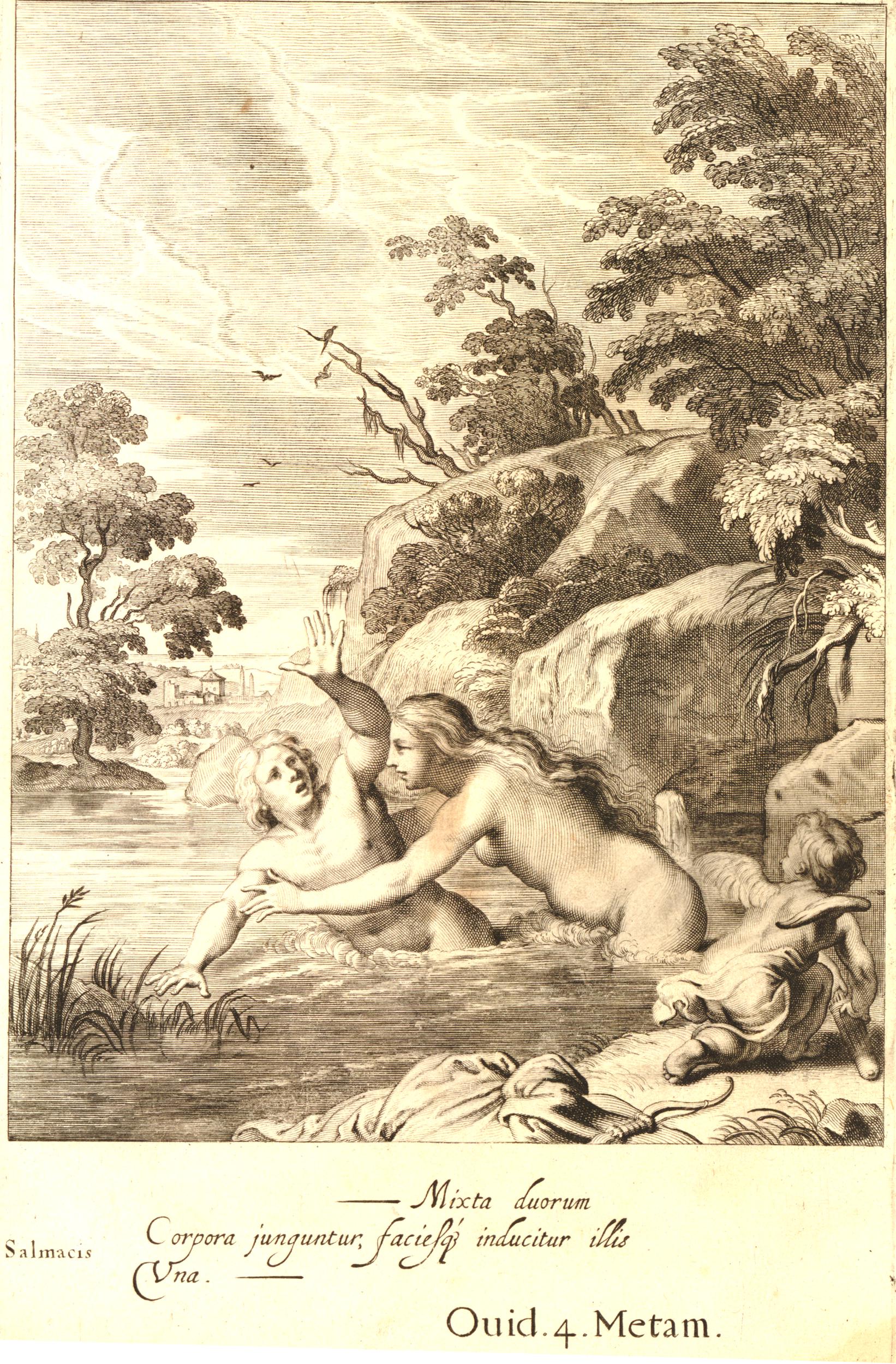 van Diepenbeeck's engraving of Salmacis and Hermaphroditus